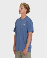 Crayon Wave Premium Short Sleeve T-Shirt - Blue Horizon