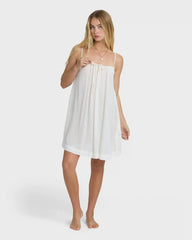 Beach Song Solid Mini Dress - Salt Crystal