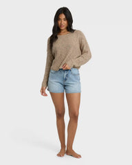 Daze Time Crewneck Sweater - Oatmeal