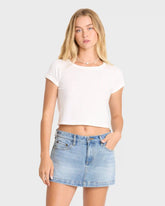 Micro Moment Denim Skort - Faded Indigo Fray