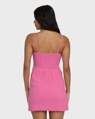 Crystal Clear Mini Dress - Guava