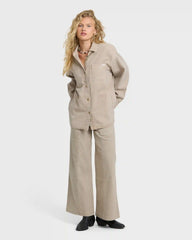 Rival Wide Leg Pants - Cobblestone