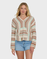 Baja Beach Hooded Sweater - Sugar Almond