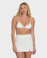 Wave Washed Mini Skirt - Salt Crystal
