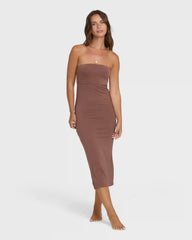 Lily Midi Knit Dress - Black Stone