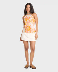 Floral Trippin Tank Top - Salt Crystal