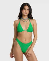 Tanlines Multi Triangle Bikini Top - Summer Green
