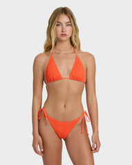 Summer High Triangle Bikini Top - Hot Coral