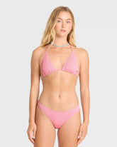 Summer High Remi Triangle Bikini Top - Pink Sand