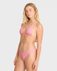 Summer High Remi Triangle Bikini Top - Pink Sand
