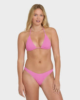 Summer High Triangle Bikini Top - Party Pink