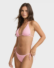 Summer Hi Tie-Side Tanga Skimpy Bikini Bottoms - Pink Sand