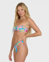 Pipe Dreams V Bandeau Bikini Top - Bright Marine
