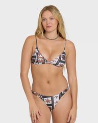 Stay Grounded Ceci Triangle Bikini Top - Brown Stone