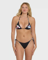 Party Wave Multi Triangle Bikini Top - Black Pebble