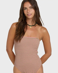 Summer Hi Yarn-Dyed Tully One Piece Swimsuit - Cedar