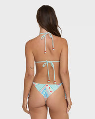 Picnic Tie-Side Tanga Bikini Bottoms - Dream Blue