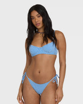 Mini Wave Check Helena Underwire Bikini Top - True Blue