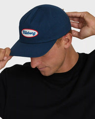 Caution Snapback Hat - Dark Denim