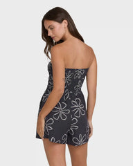 Vacay All Day Printed Romper - Black Sands