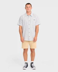 All Day Stripe Short Sleeve Woven Shirt - Off White
