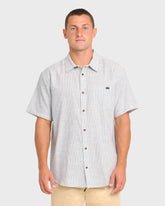 All Day Stripe Short Sleeve Woven Shirt - Off White