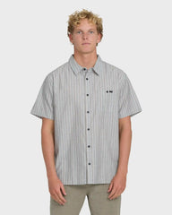 Sundays Jacquard Short Sleeve Woven Shirt - Fog Gray