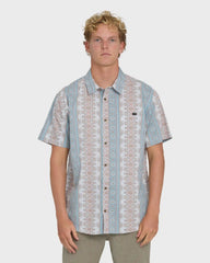 Sundays Short Sleeve Woven Shirt - Blue Fog
