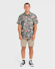 Sundays Lounge Short Sleeve Woven Shirt - Phantom