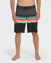 All Day Stripe Pro Performance 20" Boardshorts - Black