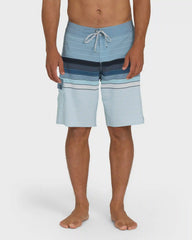All Day Stripe Pro Performance 20" Boardshorts - Blue Fog