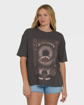 Natural Collection Short Sleeve Knit T-Shirt - Off Black