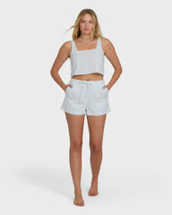 Open Skies Woven Tank Top - Clearwater