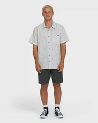 A/Div Surftrek Perforated Short Sleeve Woven Shirt - Oatmeal