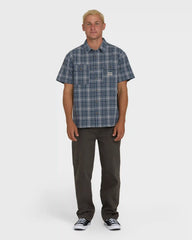 Bad Dog Short Sleeve Woven Shirt - Dark Denim