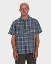 Bad Dog Short Sleeve Woven Shirt - Dark Denim