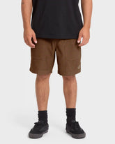 De La Cruz Cord 18" Amphibian Hybrid Shorts - Sepia