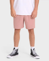 Crossfire Elastic Wave Washed 18" Amphibian Hybrid Shorts - Ash Rose