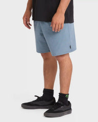 Crossfire Elastic Wave Washed 18" Amphibian Hybrid Shorts - China Blue