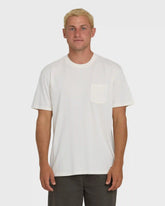 Essential Wave Washed Premium Short Sleeve Pocket Tee - Off White