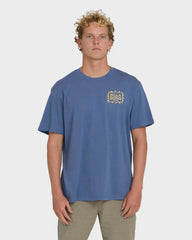 Ripple Premium Short Sleeve Cotton Graphic T-Shirt - Blue Horizon