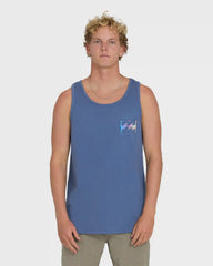 Crayon Wave Premium Tank Top - Blue Horizon