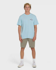 Dim Arch Premium Short Sleeve Knit T-Shirt - Coastal Blue