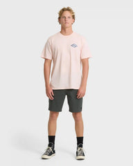 Dim Arch Premium Short Sleeve Knit T-Shirt - Light Pink