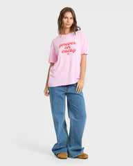 Vacay Forever Short Sleeve Knit T-Shirt - Prism Pink