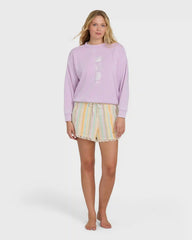 Echo Burnout Crewneck Sweatshirt - Sweet Lilac