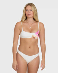 Sunny Shore Jaclyn Crop Bralette Bikini Top - Salt Crystal