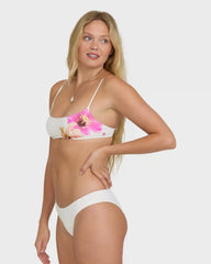 Sunny Shore Jaclyn Crop Bralette Bikini Top - Salt Crystal