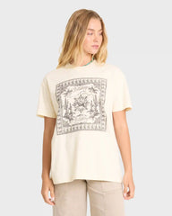 Heading West Short Sleeve Knit T-Shirt - White Cap