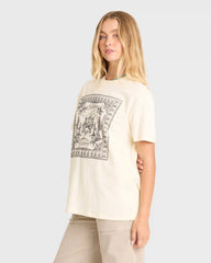 Heading West Short Sleeve Knit T-Shirt - White Cap